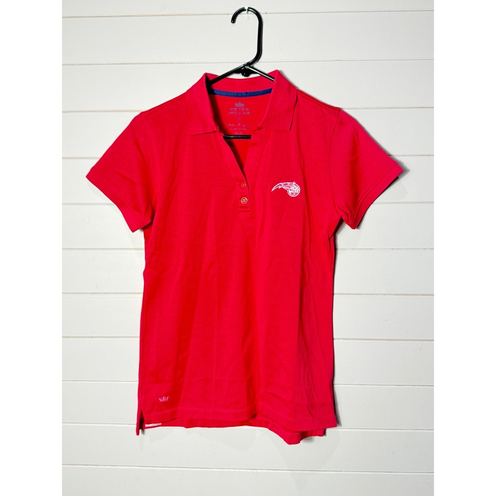 Peter Millar‎ Orlando Magic NBA Women Red Polo Shirt Small LF13K56